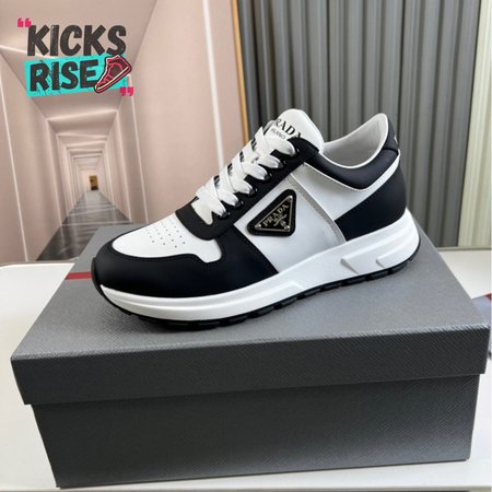 PRADA LOW TOP SNEAKERS WHITE BLACK - PA006