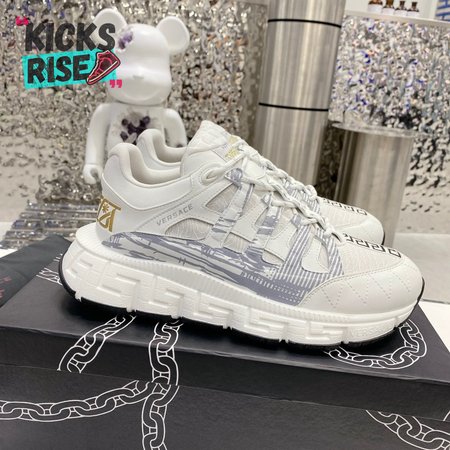 VERSACE TRIGRECA WHITE SNEAKERS - VS53