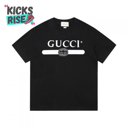 GUCCI OVERSIZED T-SHIRT WITH INTERLOCKING G BLACK