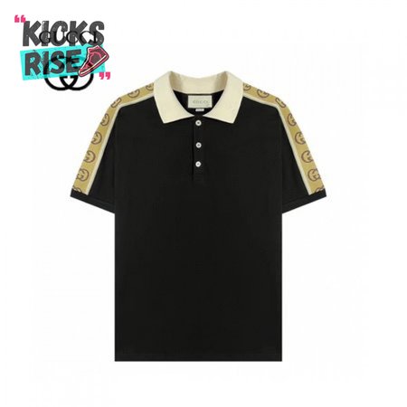 GUCCI POLO WITH INTERLOCKING G STRIPE