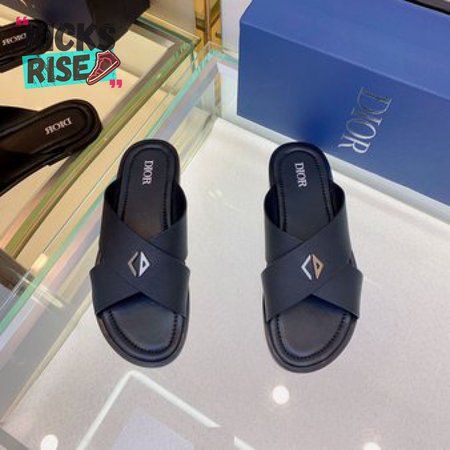 DIOR ALIAS SANDAL Black Grained Calfskin