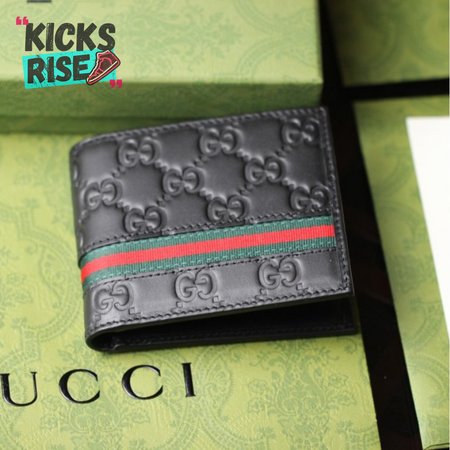 Gucci Bifold Wallet Signature Web Black