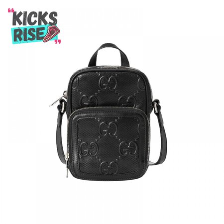 Gg Embossed Mini Bag In Black Leather GMB017