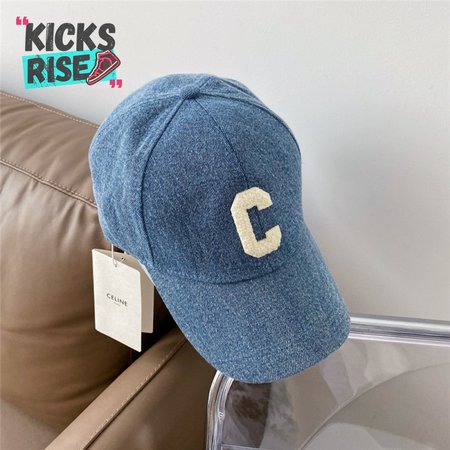 celine denim baseball cap peaked cap