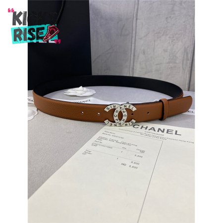 chanel logo classic belt