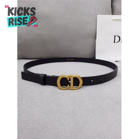 dior CD black leather belt