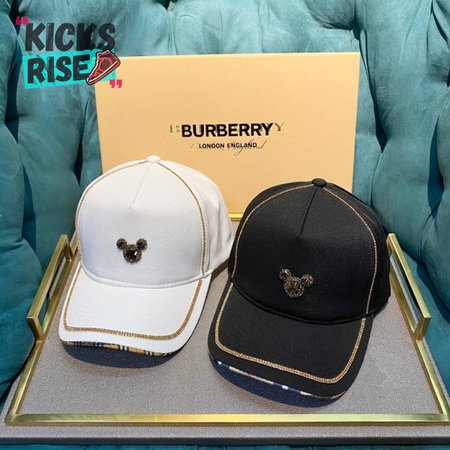 Best Burberry Checked Mickey baseball Designer cap