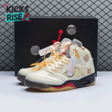 OFF-WHITE x Air Jordan 5 "Sail" 40-47.5