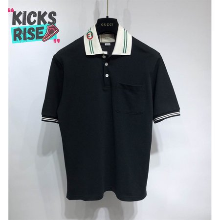 Cotton piquet polo with Interlocking G - GC40