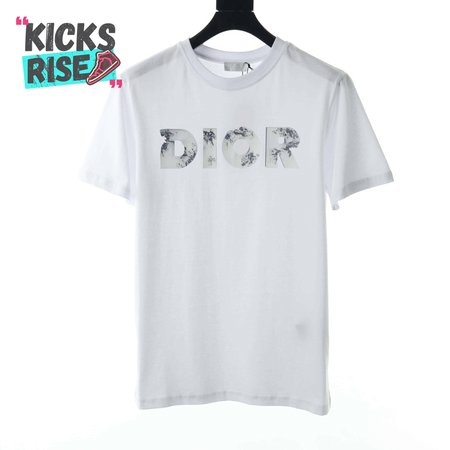 DIOR LETTER RENDERING HEAT TRANSFER LOGO T-SHIRT