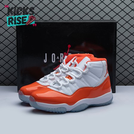 Air Jordan 11 Retro High 72-10 White Orange Size 40-48.5