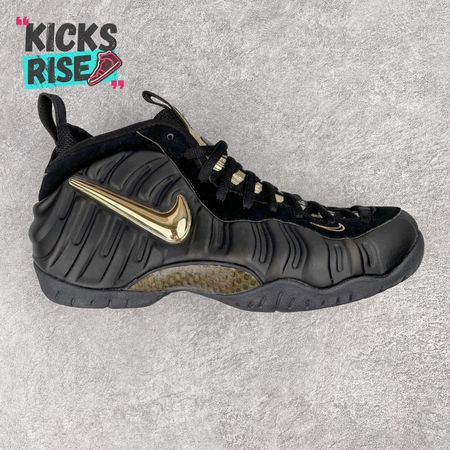 Nike Air Foamposite Pro Black Metallic Gold 624041-009 Size 38.5-46