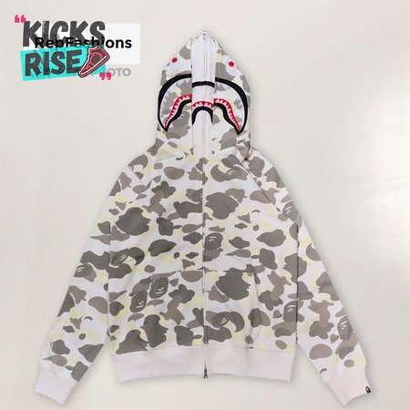 Bape City Camo Shark Wide Zip Double Hoodie