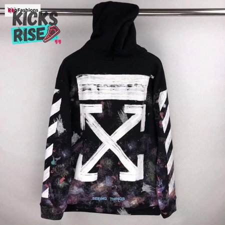 Off White Galaxy Brushed Hoodie