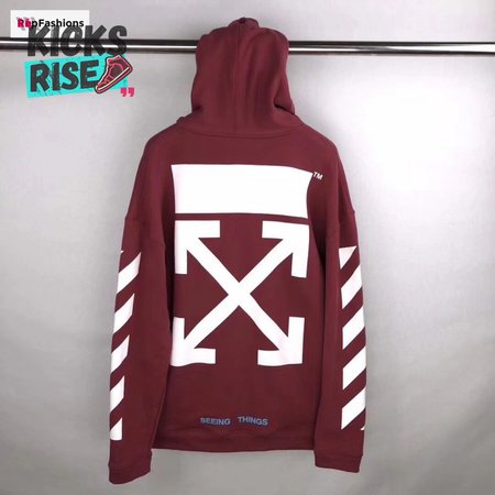 Off White Red Diag Arrow Hoodie