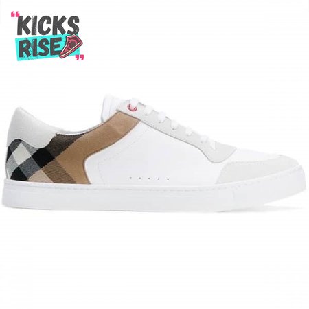 BURBERRY LEATHER AND HOUSE CHECK SNEAKERS - BBR27