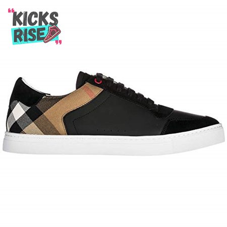 BURBERRY LEATHER AND HOUSE CHECK SNEAKERS - BBR26