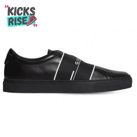 GIVENCHY MEN'S BLACK URBAN STREET LEATHER TRAINERS - GVC49