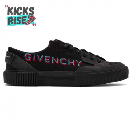 GIVENCHY BLACK SIGNATURE LIGHT TENNIS SNEAKER - GVC42