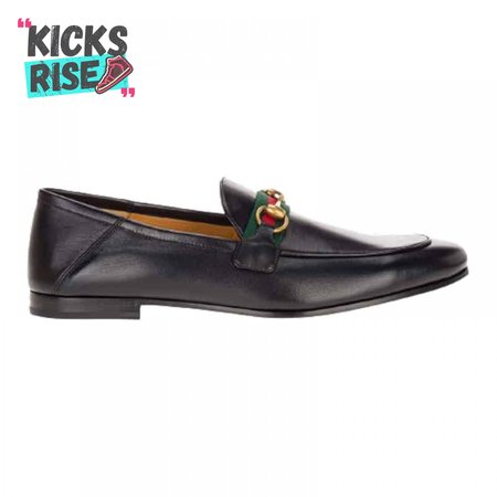 GUCCI 10MM LEATHER FOLDABLED LOAFERS W/ WEB - LDG017